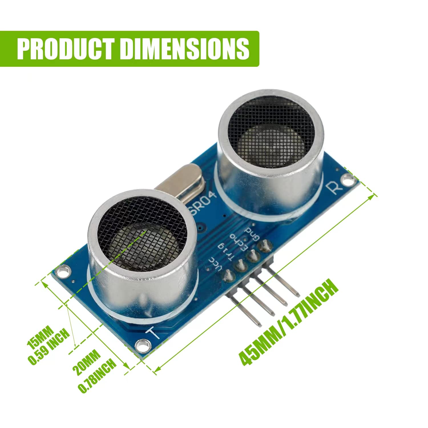 Sensor Ultrasónico HC-SR04 — componente electrónico en Colombia | GYO Ingeniería