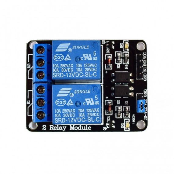 Módulo Relay 2 canales 5V — componente electrónico en Colombia | GYO Ingeniería